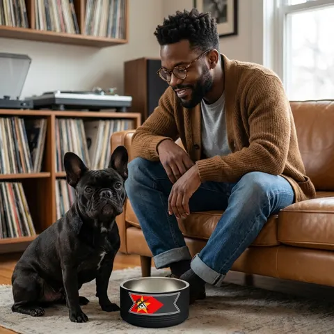 Mozambique Green Black Yellow Pet Bowl