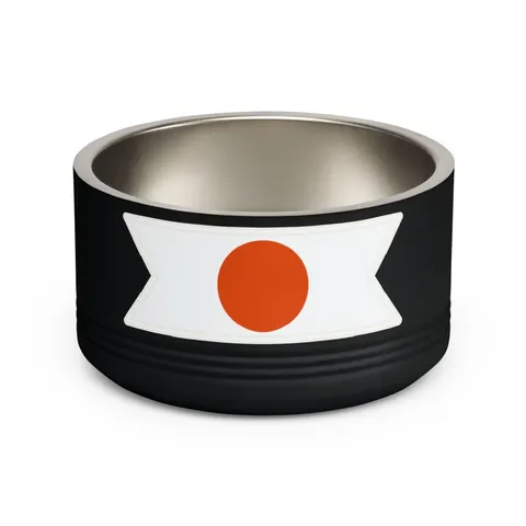 Niger Orange White Green Circle Pet Bowl — front view