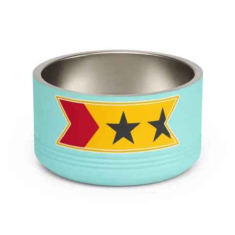 São Tomé & Príncipe Stars & Stripes Pet Bowl — front view