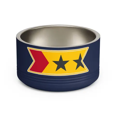 São Tomé & Príncipe Stars & Stripes Pet Bowl — front view