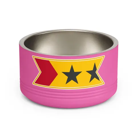 São Tomé & Príncipe Stars & Stripes Pet Bowl — front view