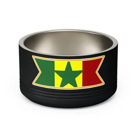 Senegal Green Yellow Red Pet Bowl — back view