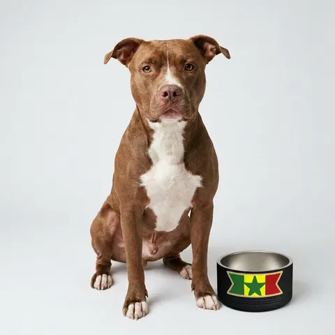 Senegal Green Yellow Red Pet Bowl