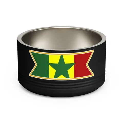 Senegal Green Yellow Red Pet Bowl — front view