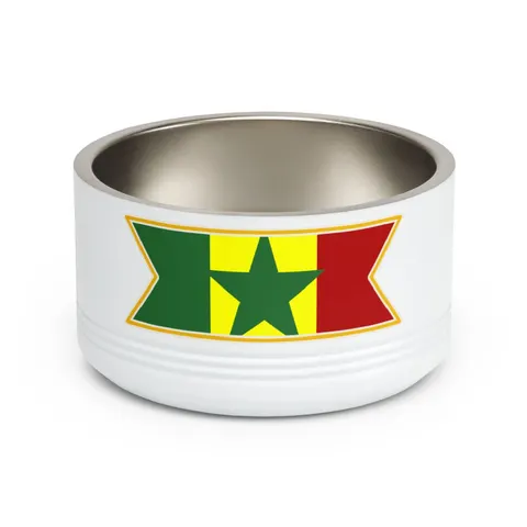 Senegal Green Yellow Red Pet Bowl — front view