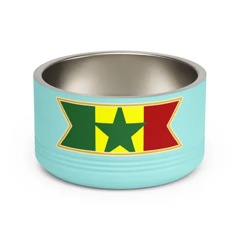 Senegal Green Yellow Red Pet Bowl — front view