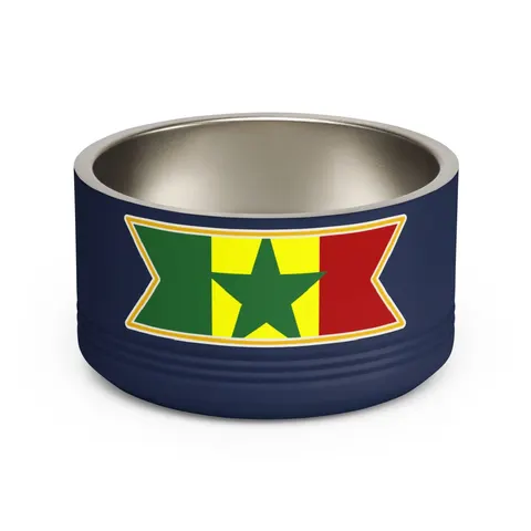 Senegal Green Yellow Red Pet Bowl — front view