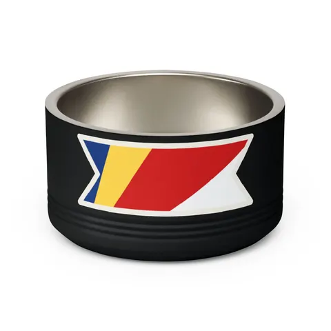 Seychelles Color Fan Pet Bowl — back view