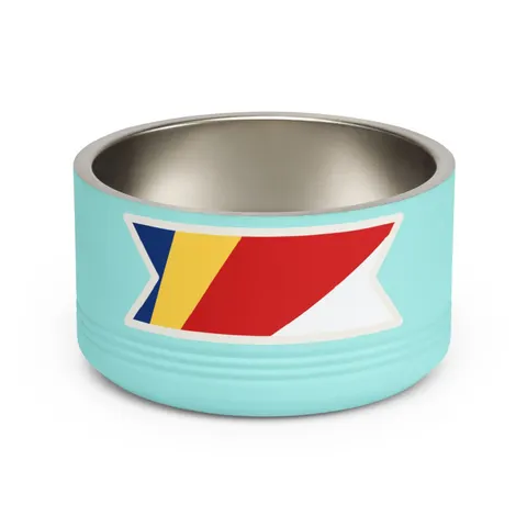 Seychelles Color Fan Pet Bowl — front view