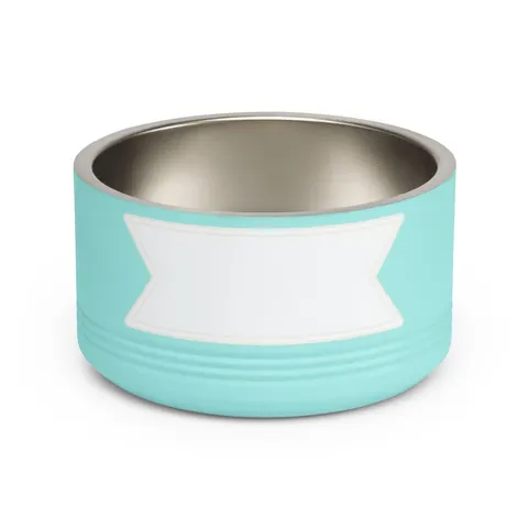 Sierra Leone Green White Blue Pet Bowl — front view