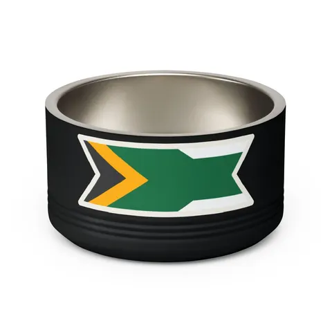South Africa Rainbow Y Pattern Pet Bowl — back view
