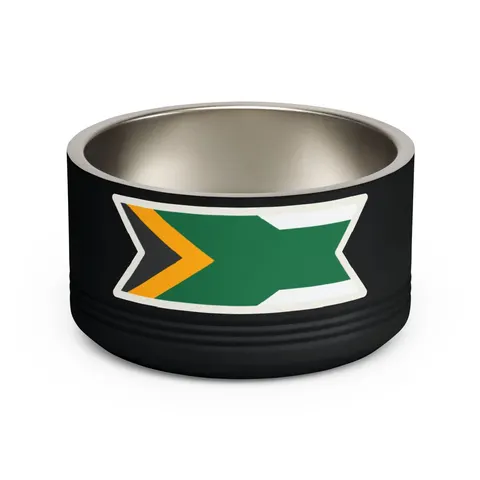 South Africa Rainbow Y Pattern Pet Bowl — front view