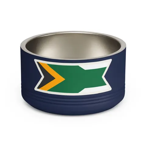 South Africa Rainbow Y Pattern Pet Bowl — front view