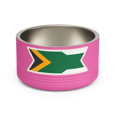 South Africa Rainbow Y Pattern Pet Bowl — front view
