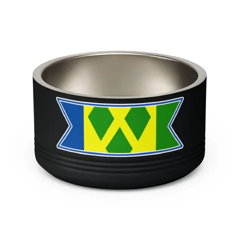 St. Vincent & Grenadines Diamonds Pet Bowl — back view