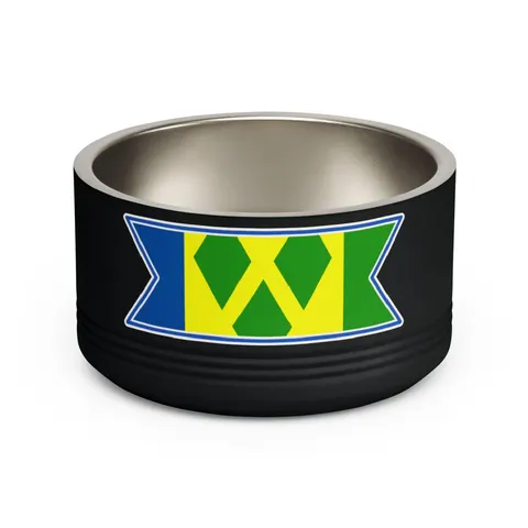 St. Vincent & Grenadines Diamonds Pet Bowl — front view