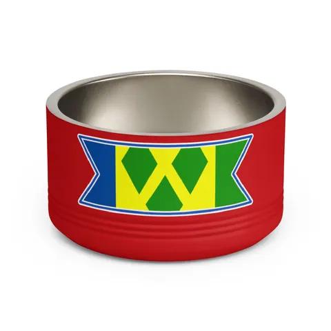 St. Vincent & Grenadines Diamonds Pet Bowl — front view