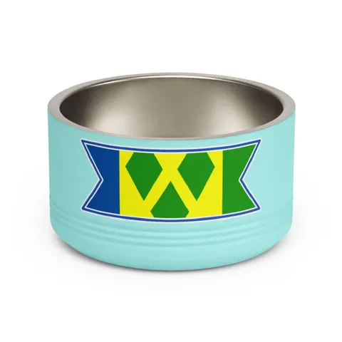 St. Vincent & Grenadines Diamonds Pet Bowl — front view