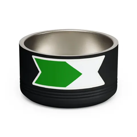 Sudan Red White Black Triangle Pet Bowl — front view