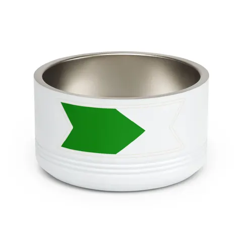 Sudan Red White Black Triangle Pet Bowl — front view
