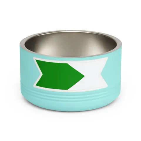 Sudan Red White Black Triangle Pet Bowl — front view