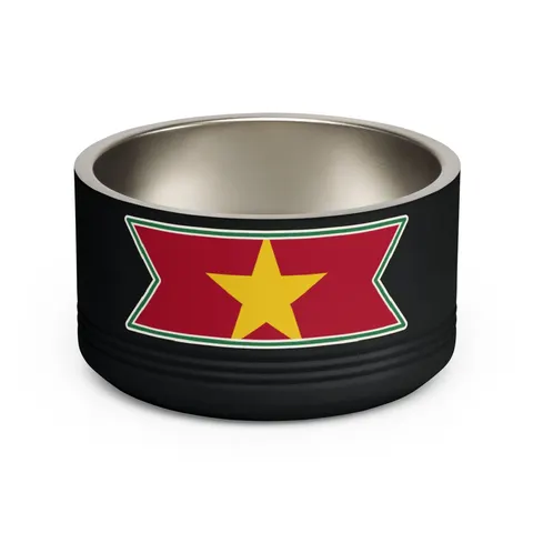 Suriname Red Green White Star Pet Bowl — front view