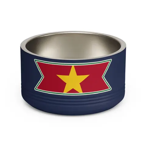 Suriname Red Green White Star Pet Bowl — front view