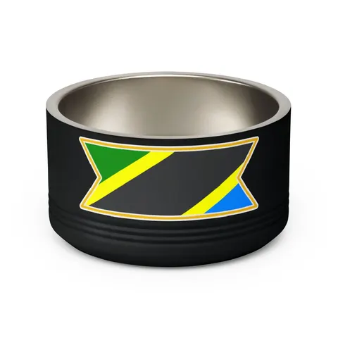 Tanzania Diagonal Bands Pet Bowl — back view