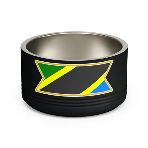 Tanzania Diagonal Bands Pet Bowl — front view