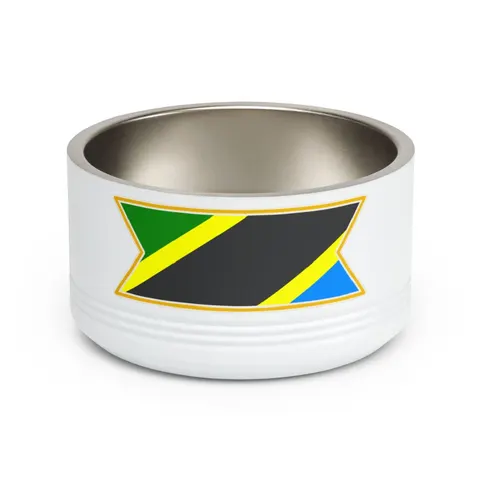Tanzania Diagonal Bands Pet Bowl — front view