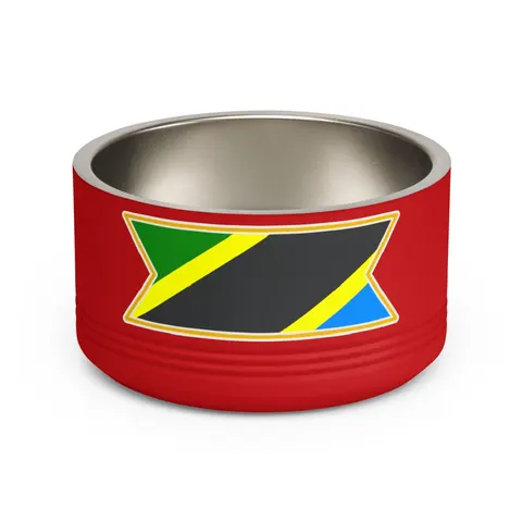 Tanzania Diagonal Bands Pet Bowl — front view