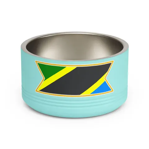 Tanzania Diagonal Bands Pet Bowl — front view