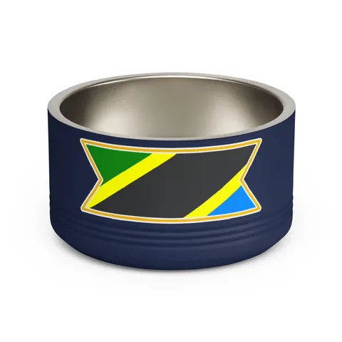 Tanzania Diagonal Bands Pet Bowl — front view