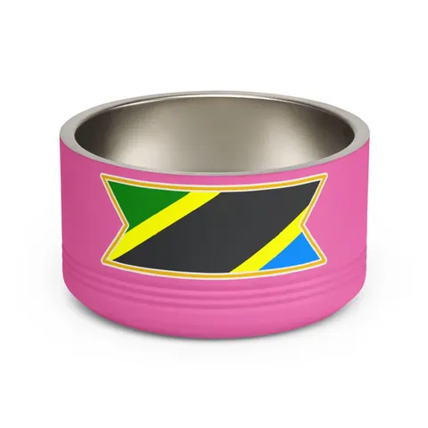 Tanzania Diagonal Bands Pet Bowl — front view