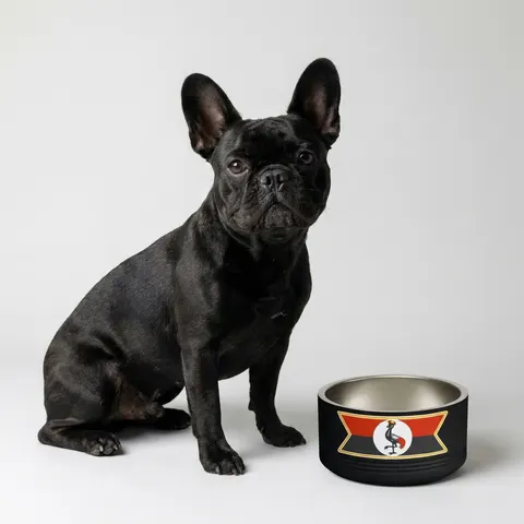 Uganda Black Yellow Red Bands Pet Bowl