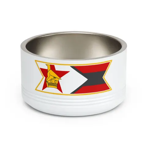 Zimbabwe Stripes & Triangle Pet Bowl — front view