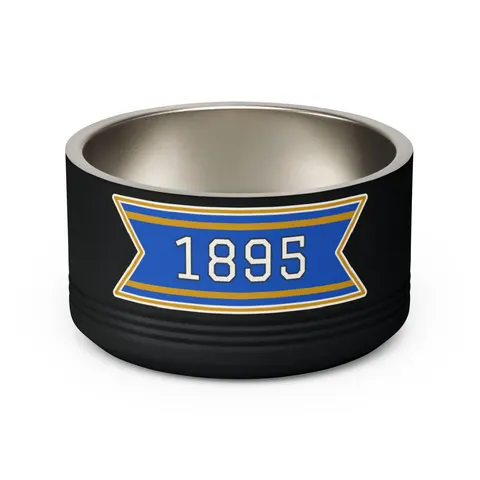 Fort Valley State 1895 Blue & Gold Pet Bowl — back view
