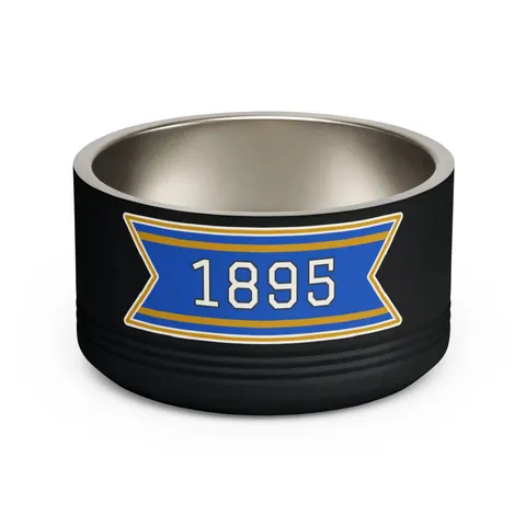 Fort Valley State 1895 Blue & Gold Pet Bowl — front view