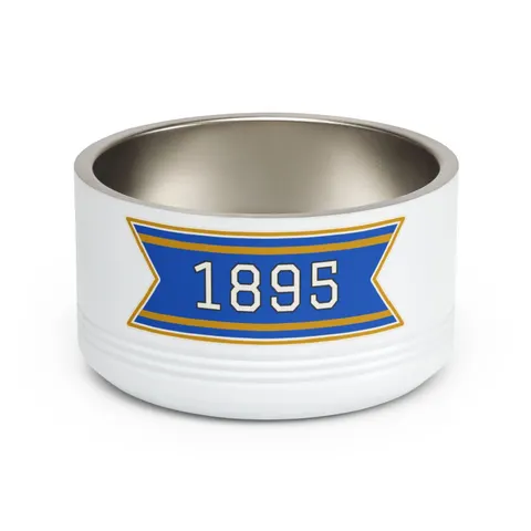 Fort Valley State 1895 Blue & Gold Pet Bowl — front view