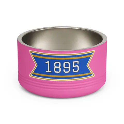 Fort Valley State 1895 Blue & Gold Pet Bowl — front view