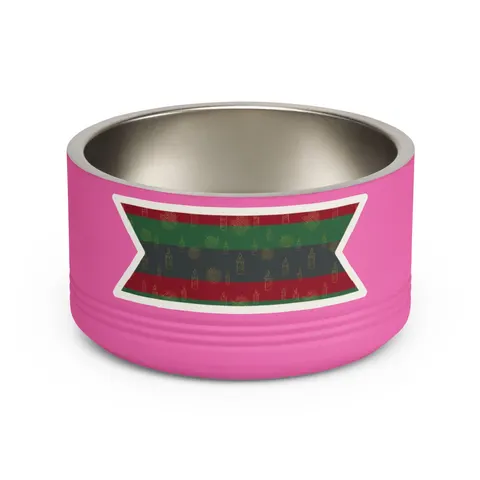 Holiday Kwanzaa Karamu Colors Pet Bowl — front view