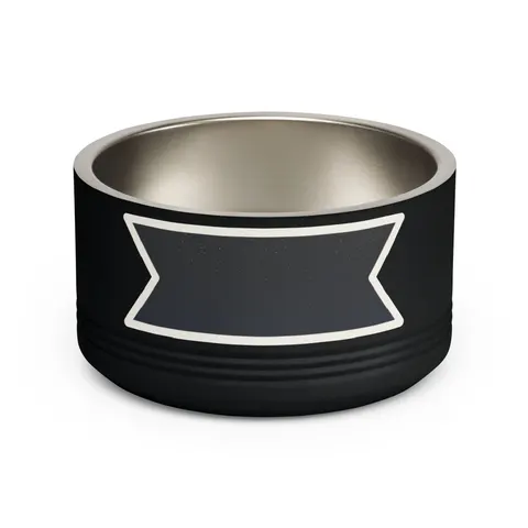 New Year Midnight Sparkle Gradient Pet Bowl — front view