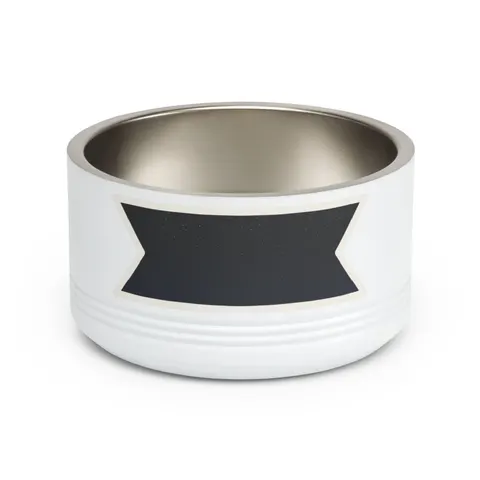 New Year Midnight Sparkle Gradient Pet Bowl — front view