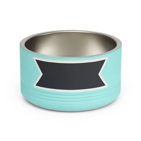 New Year Midnight Sparkle Gradient Pet Bowl — front view