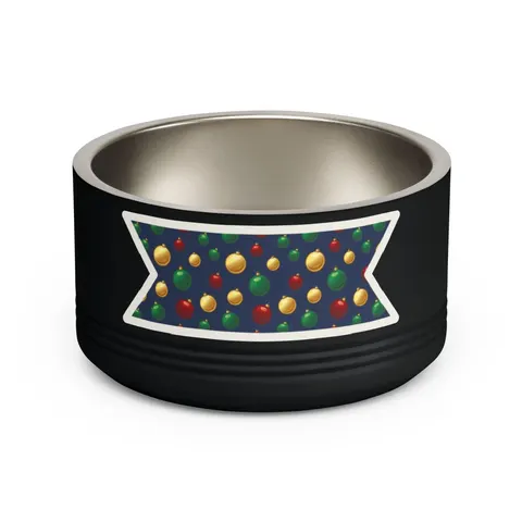 Holiday Glass Ornament Scatter Pet Bowl — front view