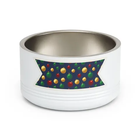 Holiday Glass Ornament Scatter Pet Bowl — front view