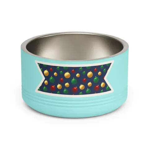 Holiday Glass Ornament Scatter Pet Bowl — front view