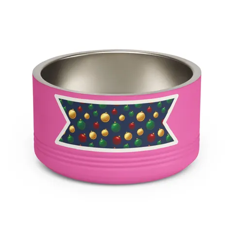 Holiday Glass Ornament Scatter Pet Bowl — front view