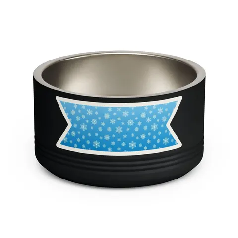 Holiday Snowflake All-Over Pet Bowl — front view