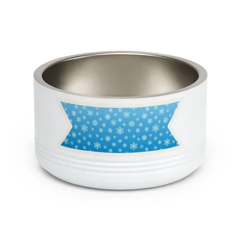 Holiday Snowflake All-Over Pet Bowl — front view